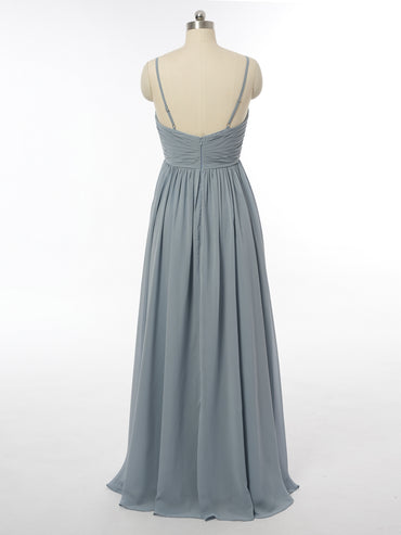 A-Line/Princess Spaghetti Straps Sleeveless Bridesmaid Dresses with Ruched