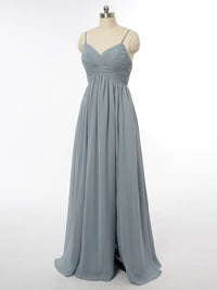 A-Line/Princess Spaghetti Straps Sleeveless Bridesmaid Dresses with Ruched
