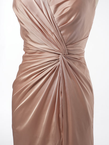 Sheath/Column Spaghetti Straps Sleeveless Evening Dresses with Split Side