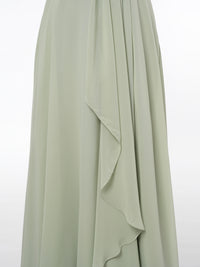 A-Line/Princess One-Shoulder Sleeveless Bridesmaid Dresses with Ruffles