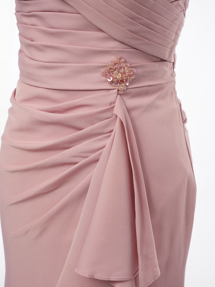 A-Line/Princess Off-the-Shoulder Short Sleeves Mother of the Bride Dresses with Sash