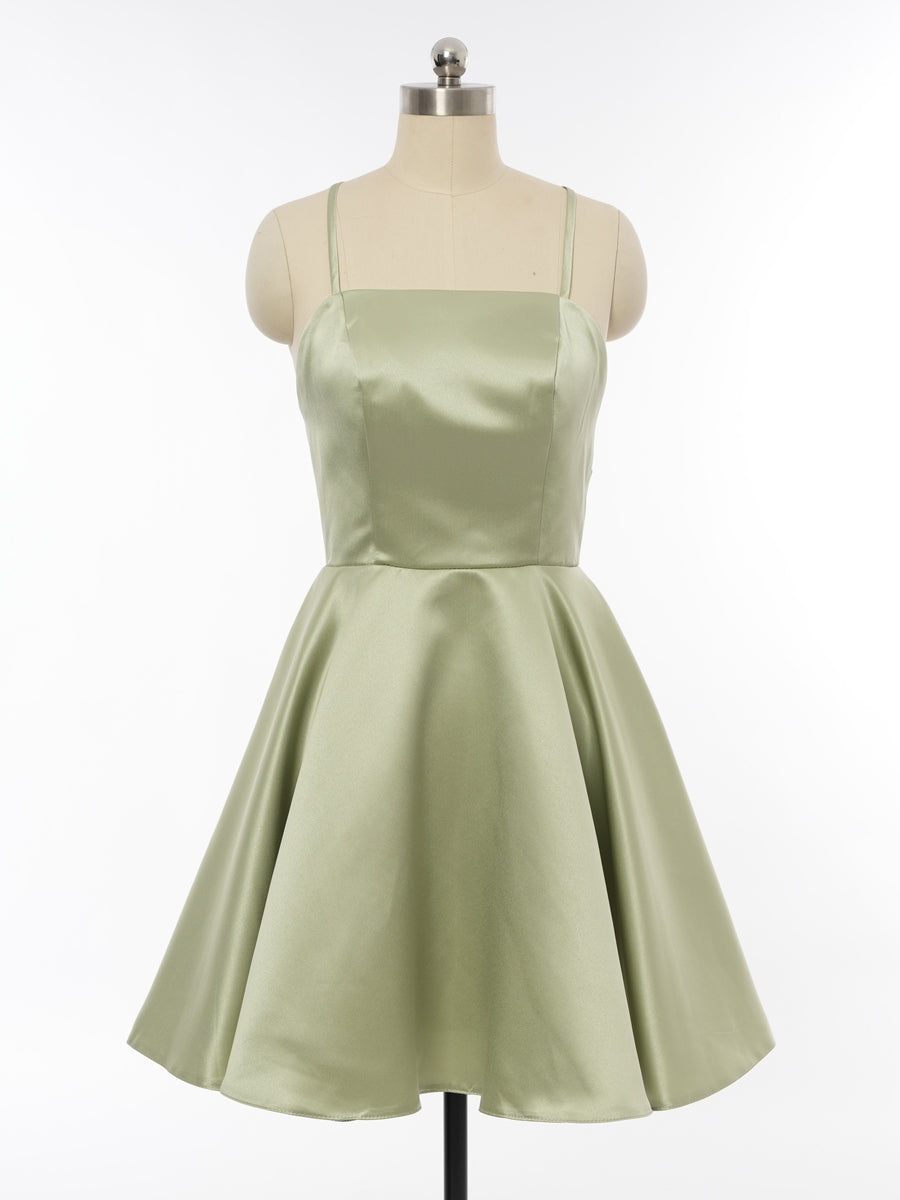 A-Line/Princess Spaghetti Straps Sleeveless Bridesmaid Dresses with Ruched