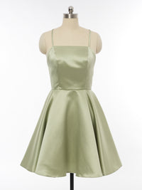 A-Line/Princess Spaghetti Straps Sleeveless Bridesmaid Dresses with Ruched