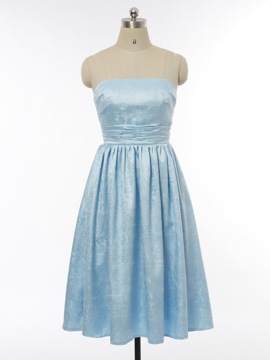 A-Line/Princess Strapless Sleeveless Bridesmaid Dresses with Applique