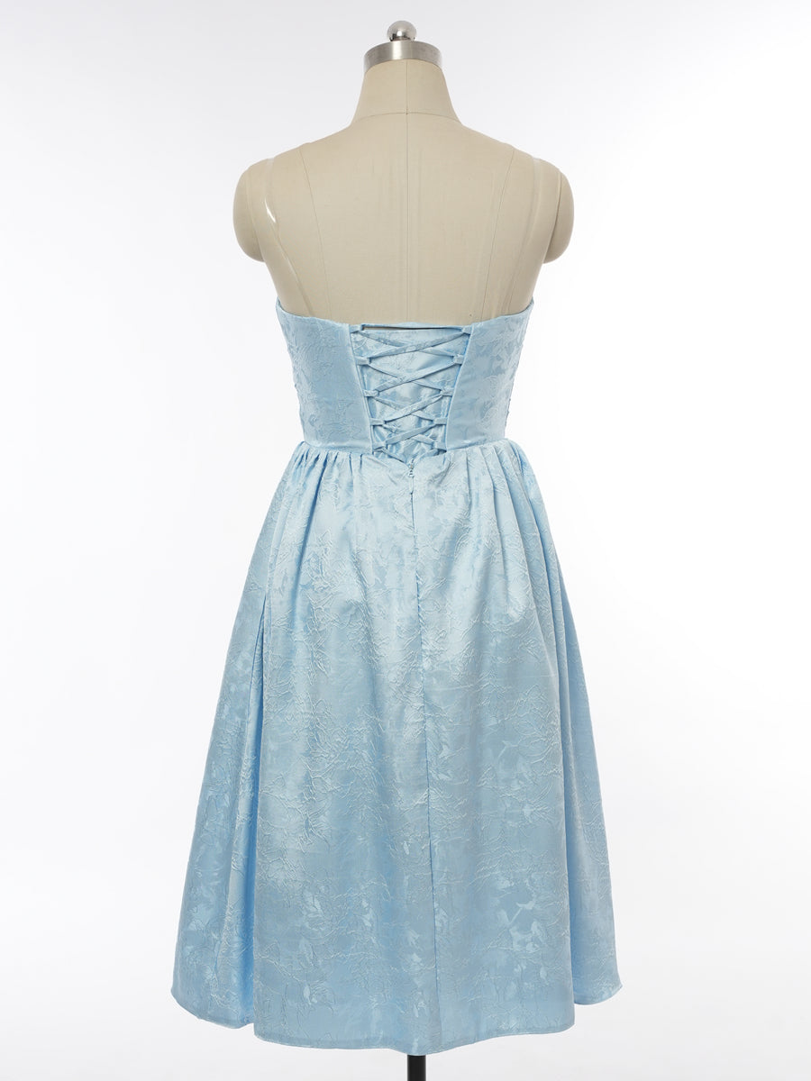 A-Line/Princess Strapless Sleeveless Bridesmaid Dresses with Applique