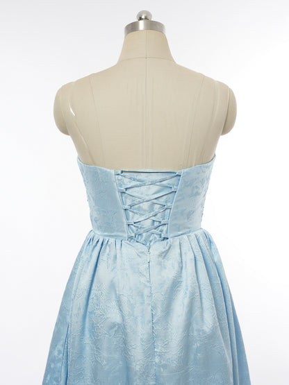 A-Line/Princess Strapless Sleeveless Bridesmaid Dresses with Applique
