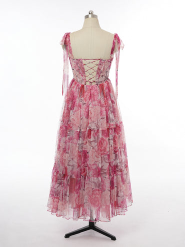 A-Line/Princess Scoop Sleeveless Evening Dresses with Bow Knot