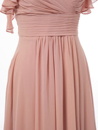 A-Line/Princess Spaghetti Straps Sleeveless Bridesmaid Dresses with Ruffles