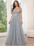 A-Line/Princess Prom Dresses Sweetheart Spaghetti Straps Floor-length Tulle Dress With Glitter Prints