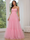 A-Line/Princess Prom Dresses Off-the-Shoulder Long Tulle Fomal Wedding Party Dresses with Ruffles
