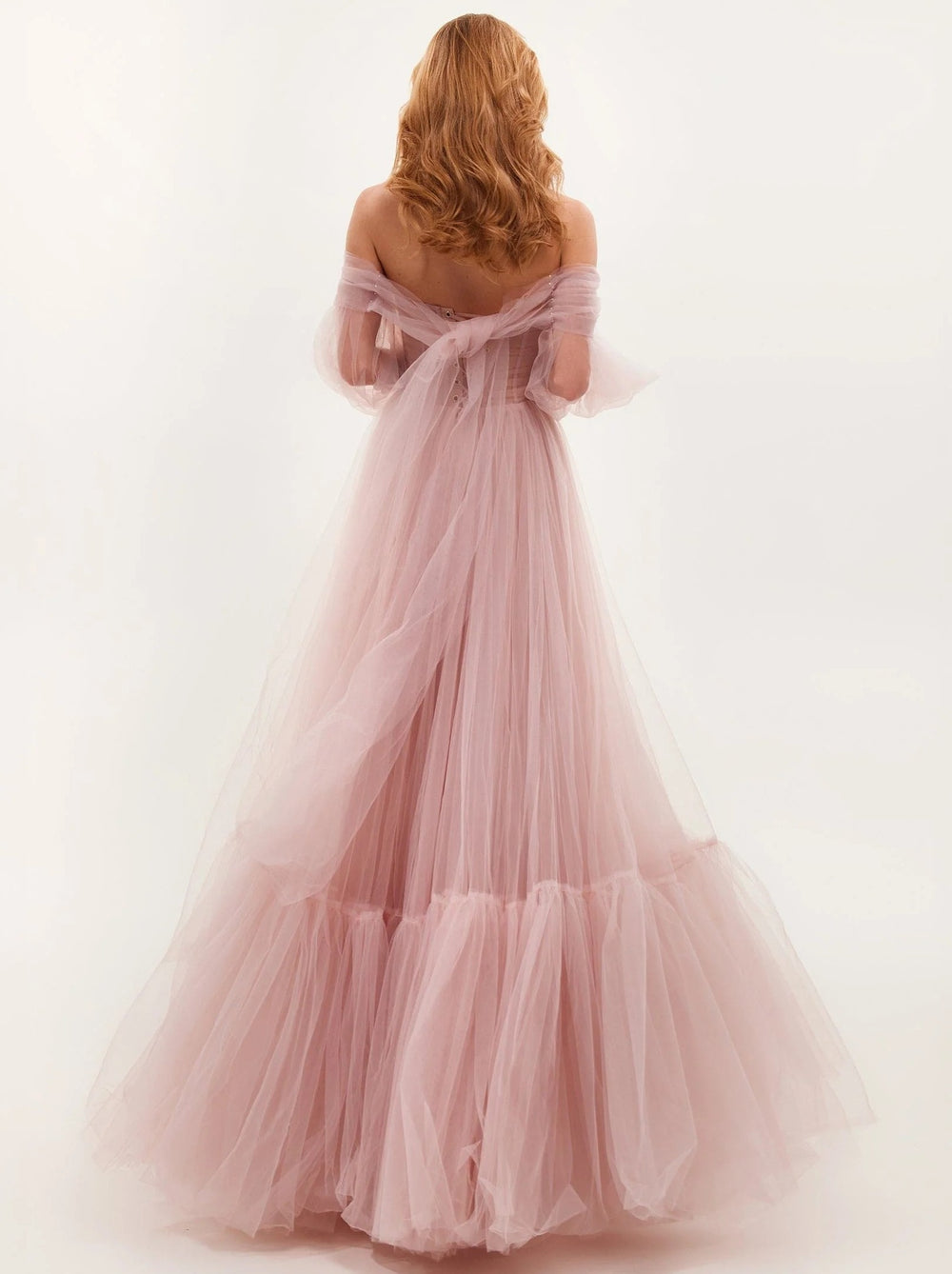 A-Line/Princess Tulle Prom Dress Sleeveless Convertible Formal Gowns Long Dresses With Corset Ruched