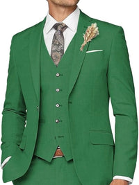 Men's Tailored Wedding Suits Slim Fit 3 Piece Suit Set Single Breasted Two-buttons