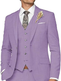 Men's Tailored Wedding Suits Slim Fit 3 Piece Suit Set Single Breasted Two-buttons