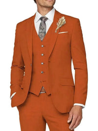Men's Tailored Wedding Suits Slim Fit 3 Piece Suit Set Single Breasted Two-buttons