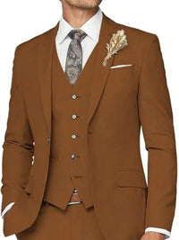Men's Tailored Wedding Suits Slim Fit 3 Piece Suit Set Single Breasted Two-buttons