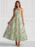 A-Line/Princess Elegant Cocktail Dress One Shoulder Tea-Length Floral Embroiery Dress Formal Wedding Guest