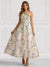 A-Line/Princess Elegant Cocktail Dress One Shoulder Tea-Length Floral Embroiery Dress Formal Wedding Guest