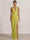Mermaid Evening Dresses Chiffon Halter Neck Ruched Formal Dresses Split Side Wedding Guest