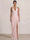 Mermaid Evening Dresses Chiffon Halter Neck Ruched Formal Dresses Split Side Wedding Guest