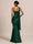 Sheath/Column Evening Dresses Satin Strapless With Pleated Sleeveless Floor-Length Boning Lace-Up Asymmetrical Draped Corset Wedding Guest