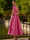 A-Line Cocktail Dresses Tea Length Elegant Two Piece V-Neck Dresses Garden Party  Dress with Bow Pleats