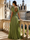 A-Line/Princess Evening Dresses V-Neck Short Sleeves Floor-Length Formal Gown with Ruched Cowl Back