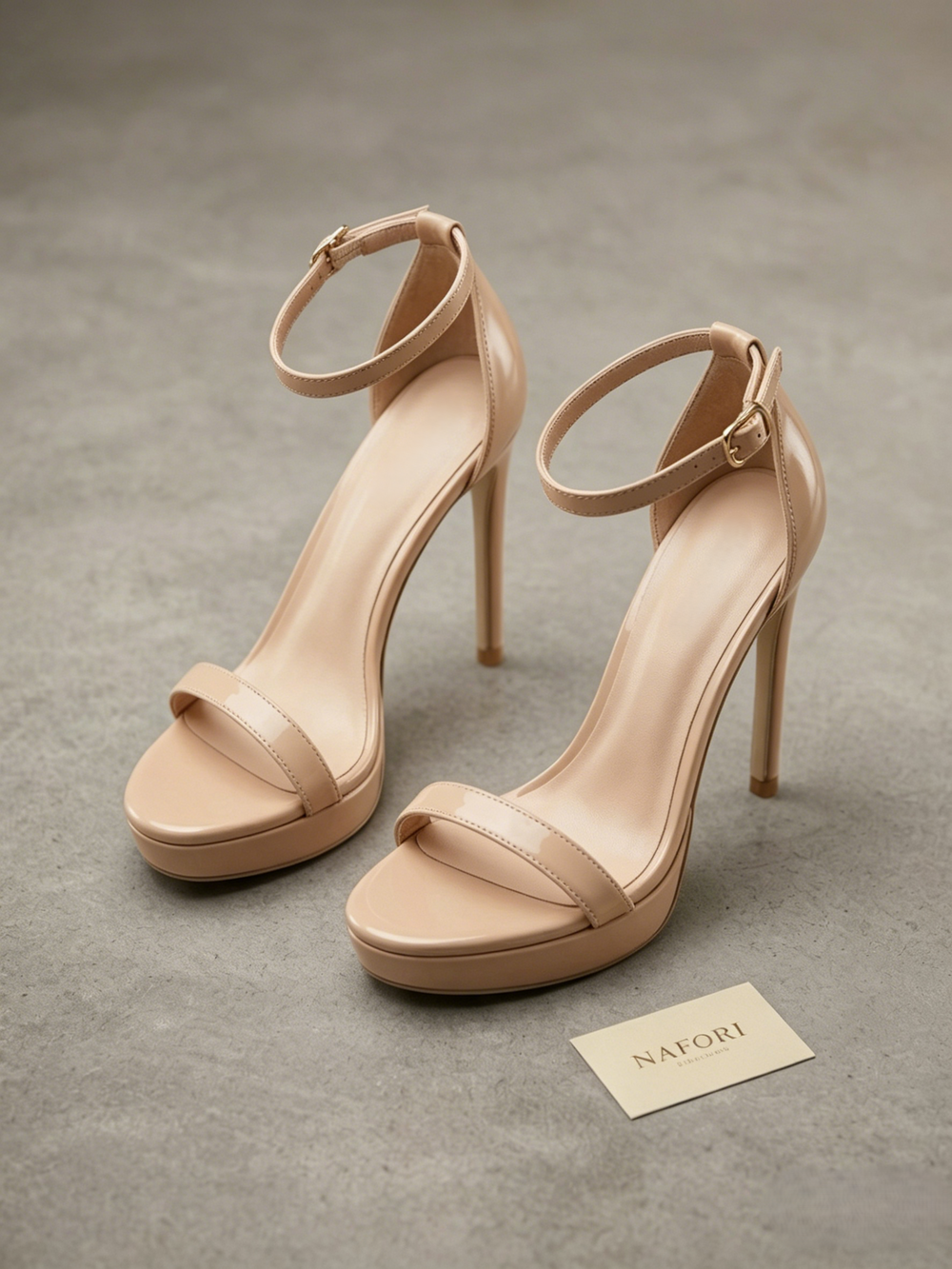 Women's Party Shoes Stiletto Heel Round Toe Shoes One-Strap High Heels