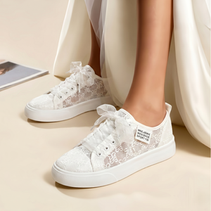 Women's Wedding Shoe Closed Toe Flat Heel Breathable Mesh Comfortable Party Shoes