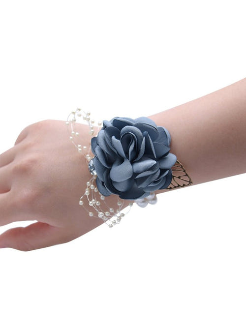 Prom Wedding Flowers Artificial Silk Roses Wrist Corsages