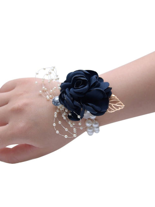Prom Wedding Flowers Artificial Silk Roses Wrist Corsages
