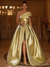 A-Line/Princess Satin Evening Gown Elegant Formal Dress Formal Floor Length Sleeveless One Shoulder With High Slit