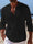 Men's Long Sleeves Vintage Striped Casual Shirt with Pocket