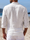 Men's Long Sleeves Vintage Striped Casual Shirt with Pocket