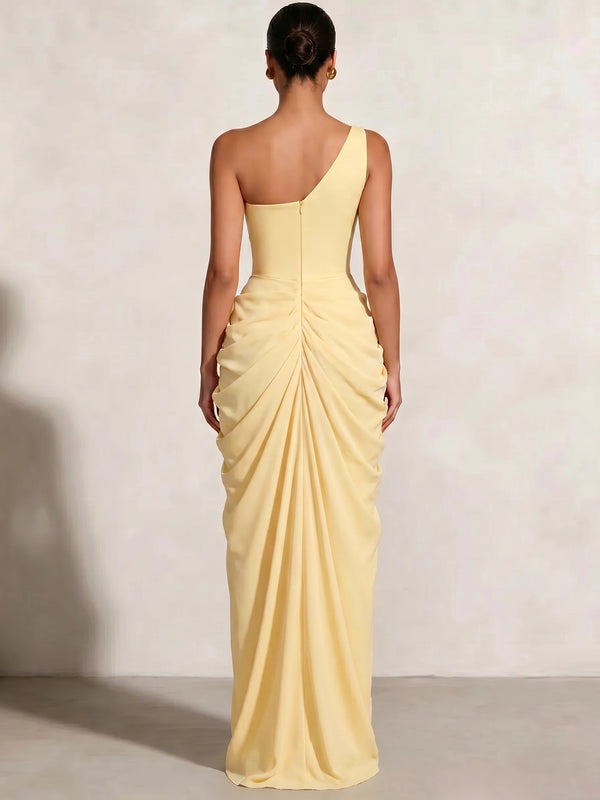 A-Line/Princess Prom Dresses One-Shoulder Floor-Length Side Split Long Prom Dresses