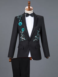 Men's Tailored Suit 2-Piece Single Breasted One-Buttons White Luxury Prom Suit Groom Wedding Suit