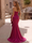 Trumpet/Mermaid Evening Dresses Elegant Satin Strapless Floor-Length Formal Dress With Ruffled Edges