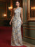 Sheath/Column Evening Dress Mermaid Trumpet One-Shoulder Sleeveless Floor-Length Mother Of The Bride Dress With Side Split