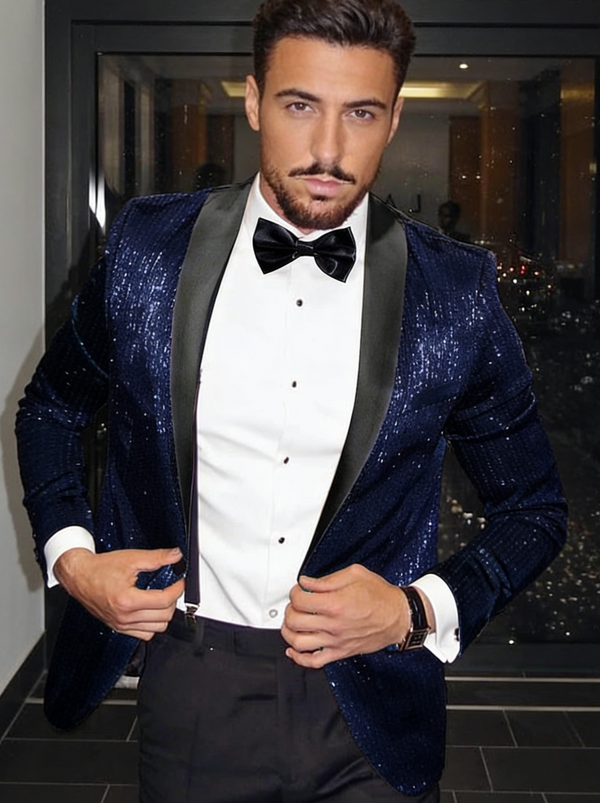 Men's Tailored Fit Single Breasted One-button Party Jacket