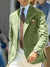 Men's Linen Casual Regular Tailored Fit Solid Breasted Two-buttons Beach Wedding Blazer Jacket