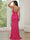 Trumpet/Mermaid Prom Dresses Sequins Evening Dresses One-Shoulder SleevelessFloor-length With Side Split