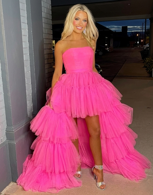 A-Line/Princess Strapless Sweetheart Sleeveless Floor-length Long Prom Dresses Whit Split Side Pleats