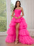 A-Line/Princess Strapless Sweetheart Sleeveless Floor-length Long Prom Dresses Whit Split Side Pleats