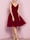 A-Line/Princess V Neck Sleeveless Tea-Length Cocktail Dresses with Pleats