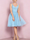 A-Line/Princess V Neck Sleeveless Tea-Length Cocktail Dresses with Pleats