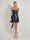 A-Line/Princess Sequined Strapless Sleeveless Short/Mini Homecoming Dresses with Back Bow