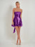 A-Line/Princess Sequined Strapless Sleeveless Short/Mini Homecoming Dresses with Back Bow