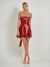 A-Line/Princess Sequined Strapless Sleeveless Short/Mini Homecoming Dresses with Back Bow