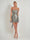 A-Line/Princess Sequined Strapless Sleeveless Short/Mini Homecoming Dresses with Back Bow