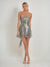 A-Line/Princess Sequined Strapless Sleeveless Short/Mini Homecoming Dresses with Back Bow