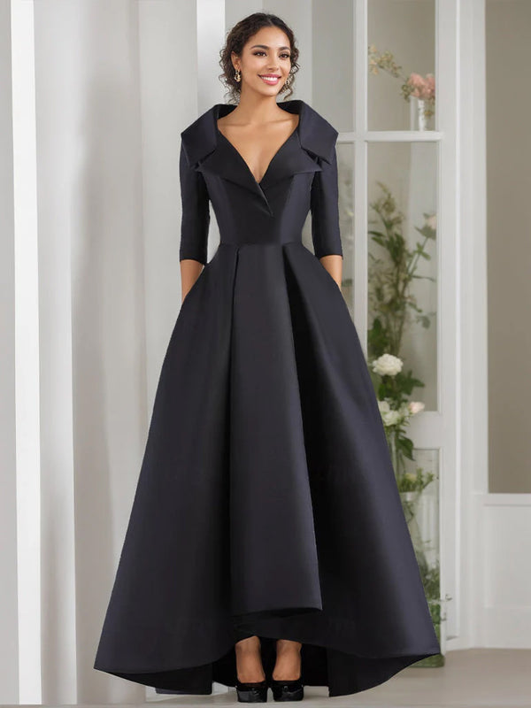 black mob dresses BABARONI Acetate Satin Dark Green Bridesmaid Off-the-shoulder Floor-length Sleeveless Ruched with Slit Sheath, Dark Green / US0 high slit Black Off the Shoulder Short
